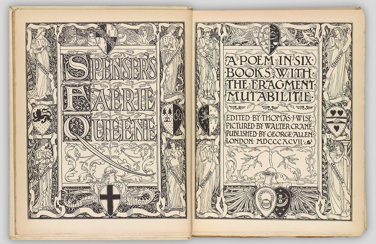 The Faerie Queene, A Poem in Six Books with the Fragment Mutabilitie: Book I, Edmund Spenser (British, London 1552?–1599 London), Illustrations: woodcuts