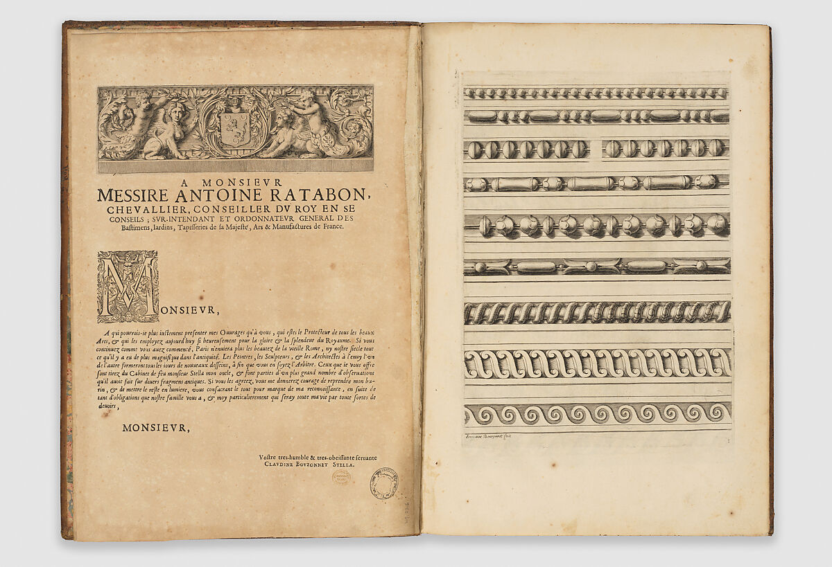 Divers Ornements D'Architecture, Recueillis et Dessegnes Apres L'Antique, Jacques Stella  French, Engraving
