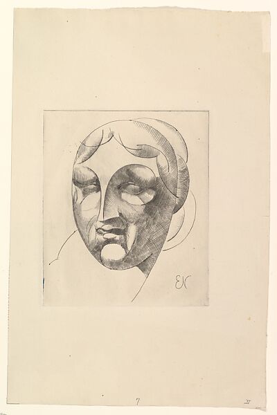 Female Head (Woman's Head), Elie Nadelman (American (born Poland), Warsaw 1882–1946 Riverdale, New York), Drypoint; second state of two 