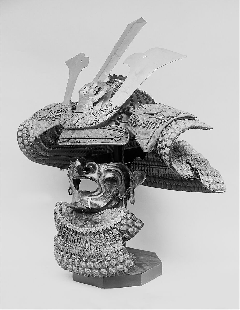 Helmet (<i>Hoshi Kabuto</i>) in the 13th Century Style, Iron, lacquer, gilt copper, leather, silk, Japanese