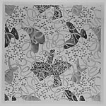 Fabric Design, abstract pattern with flower background, Stuart Davis (American, Philadelphia, Pennsylvania 1892–1964 New York), Gouache over graphite
