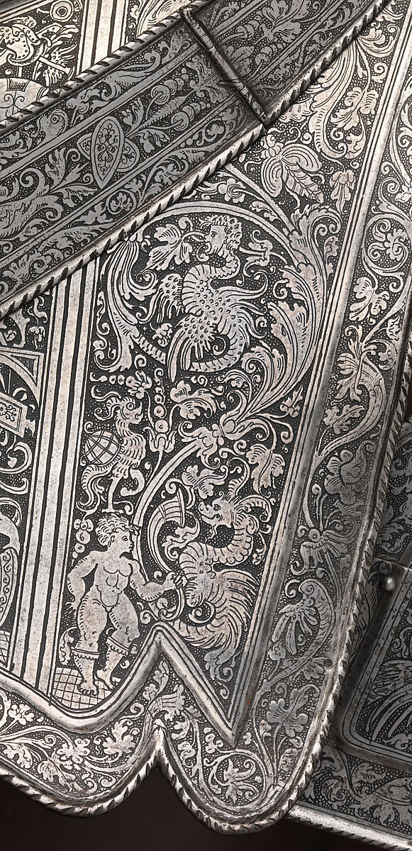 Armor for Man and Horse, Steel, leather, copper alloy, textile, Italian, Milan and Brescia