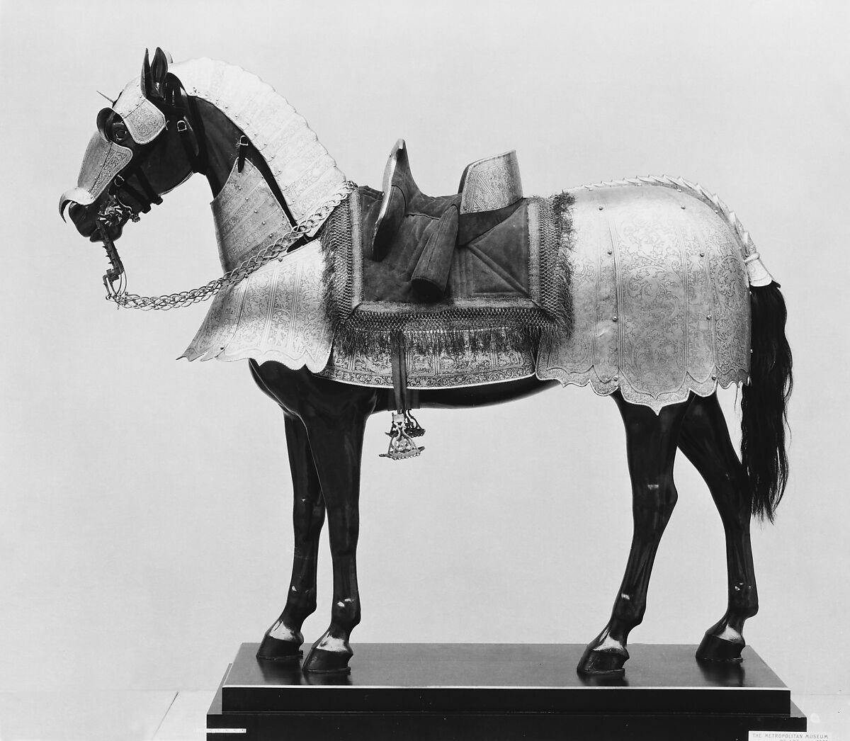 Armor for Man and Horse, Steel, leather, copper alloy, textile, Italian, Milan and Brescia