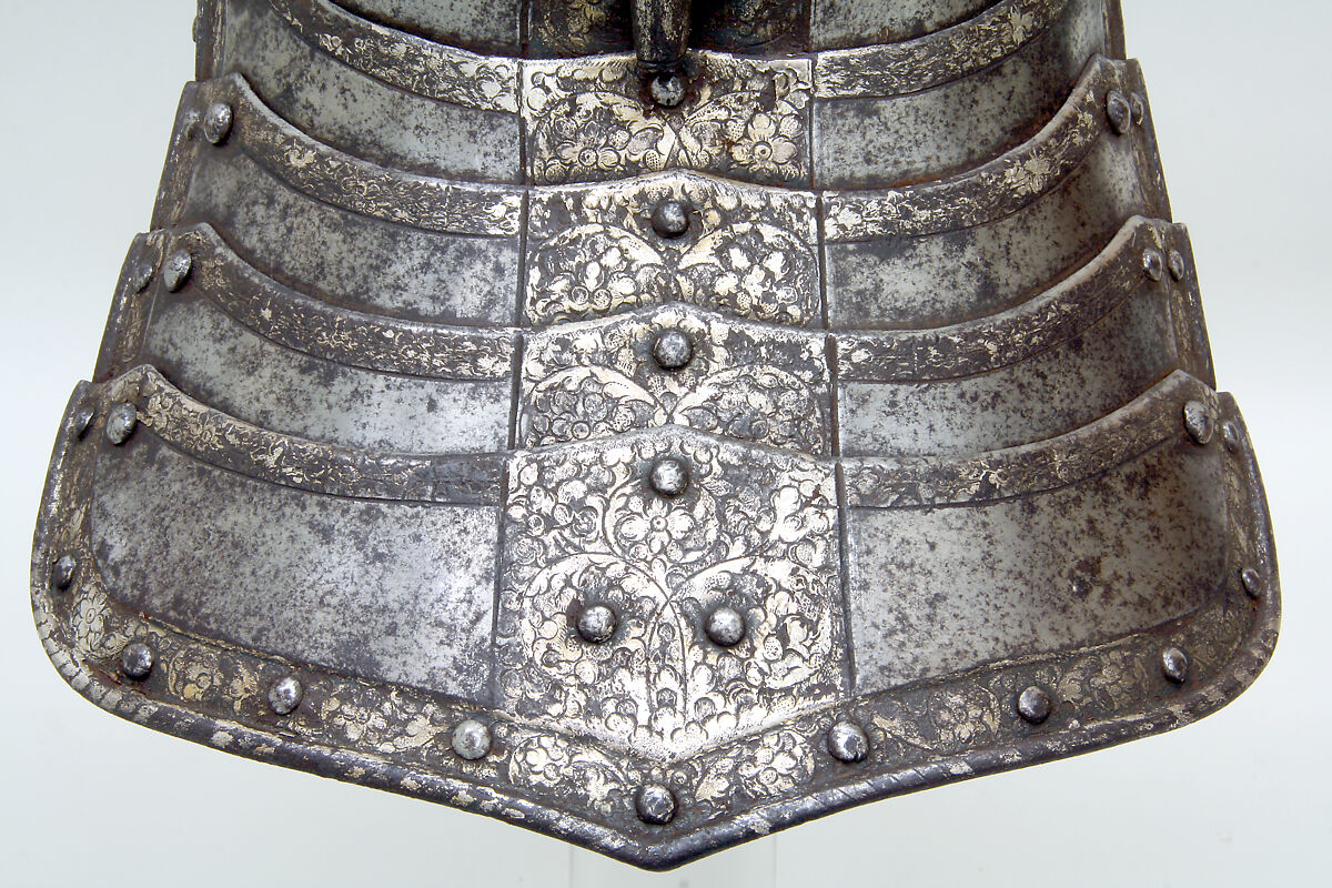 Helmet for a Harquebusier, Probably made in the Royal Workshops at Greenwich (British, Greenwich, 1511–1640s), Steel, silver, gold, copper alloy, textile, British, London or Greenwich