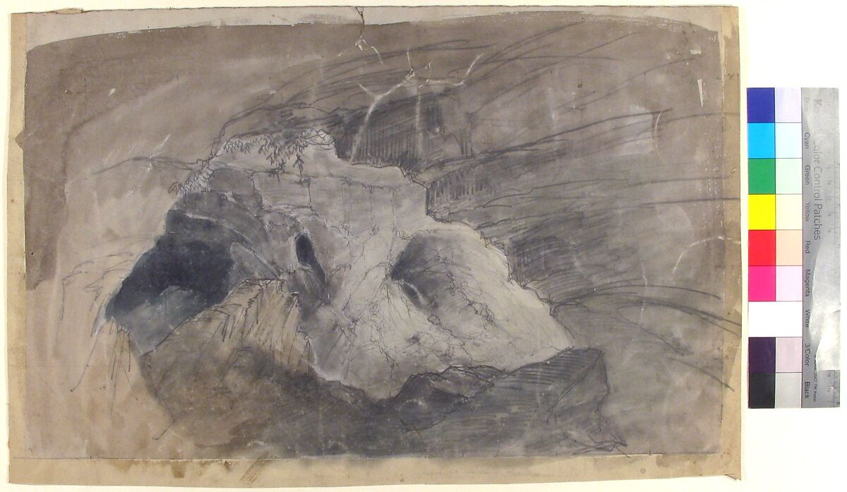 Design for a Stage Set at the Opéra, Paris, Eugène Cicéri (French, Paris 1813–1890 Fontainebleau), Graphite, brush and gray wash