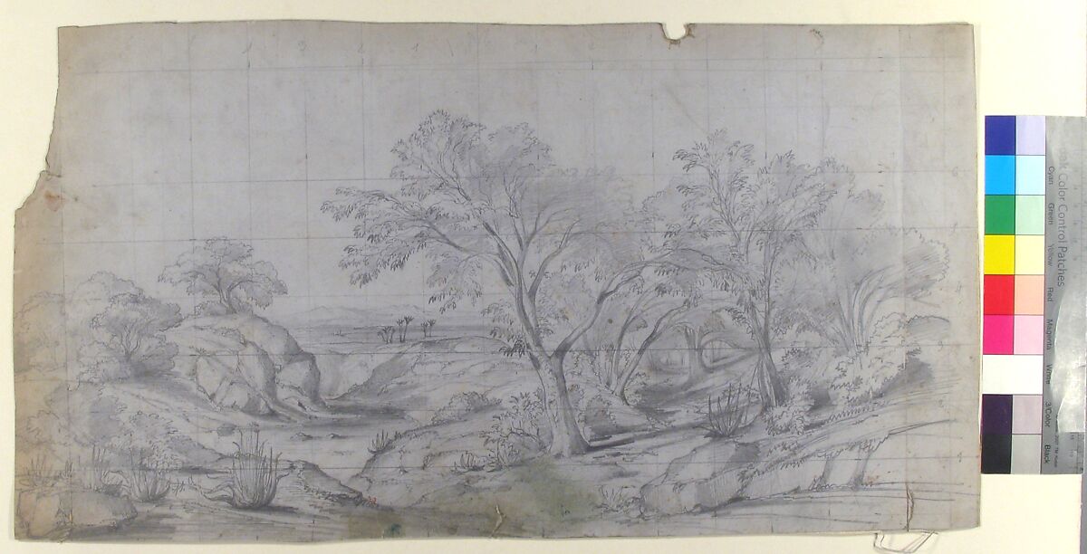 Design for a Stage Set at the Opéra, Paris, Eugène Cicéri (French, Paris 1813–1890 Fontainebleau), Graphite