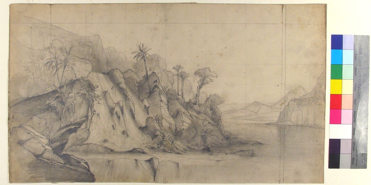Design for a Stage Set at the Opéra, Paris (recto); Design for a doorway (verso), Eugène Cicéri (French, Paris 1813–1890 Fontainebleau), Graphite (recto); pen and black ink, brush and gray wash, graphite (verso)