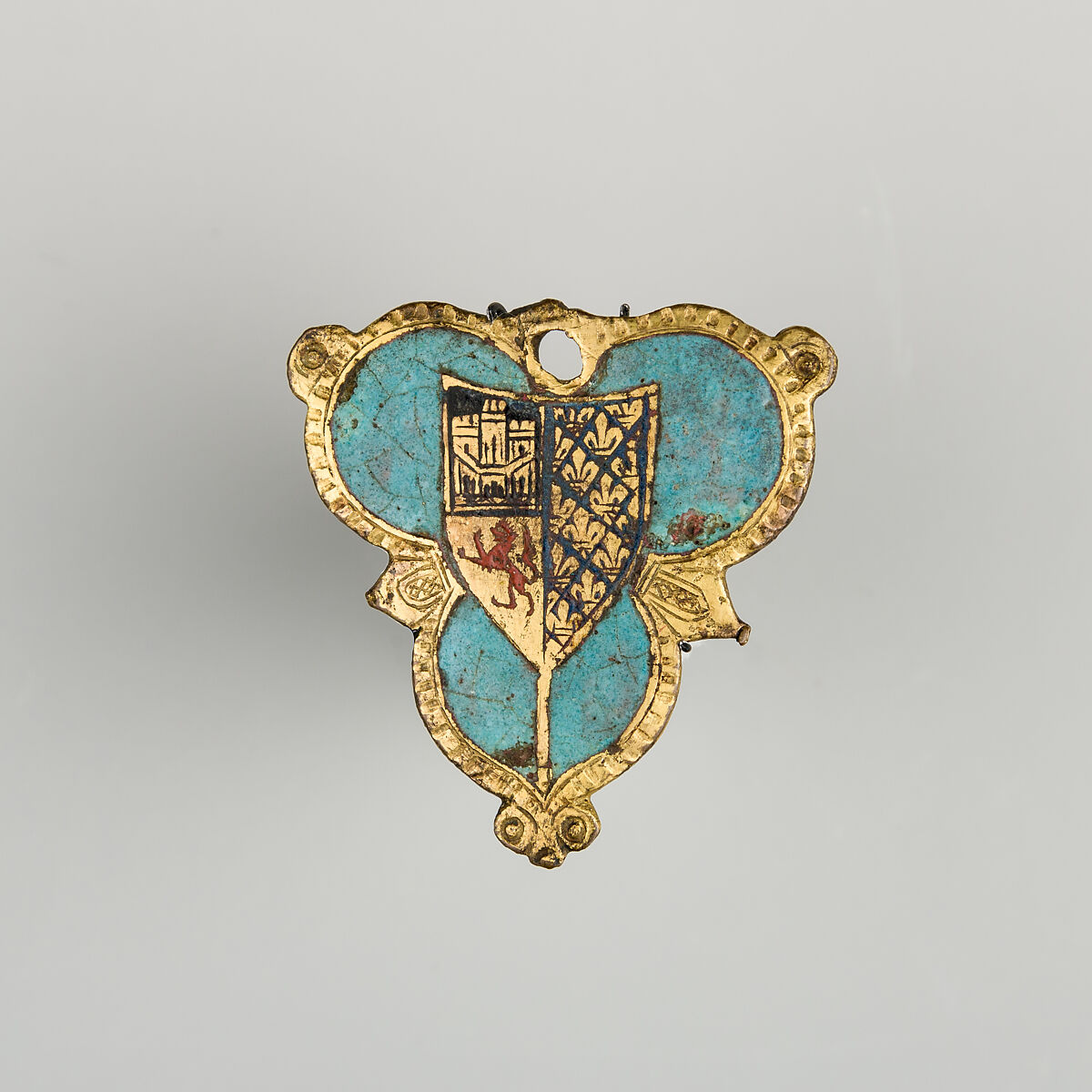 Seven Pendants for Horse Trappings, Copper alloy, enamel, gold, Spanish; 04.3.326: Portuguese