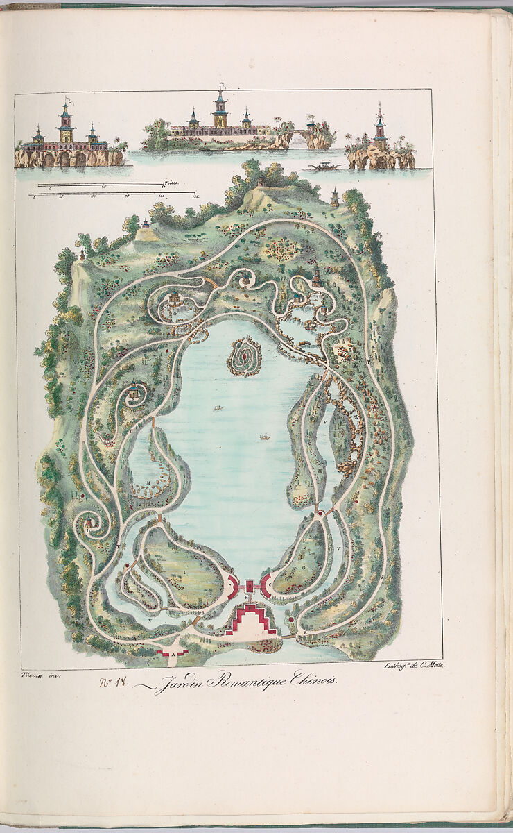 Plans Raisonnés de Toutes les Espèces de Jardins, Designed by Gabriel Thouin (French, 1747–1829), plates: lithographs, hand-colored