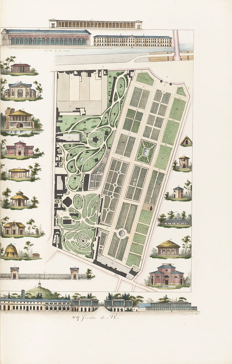 Plans Raisonnés de Toutes les Espèces de Jardins, Designed by Gabriel Thouin (French, 1747–1829), plates: lithographs, hand-colored