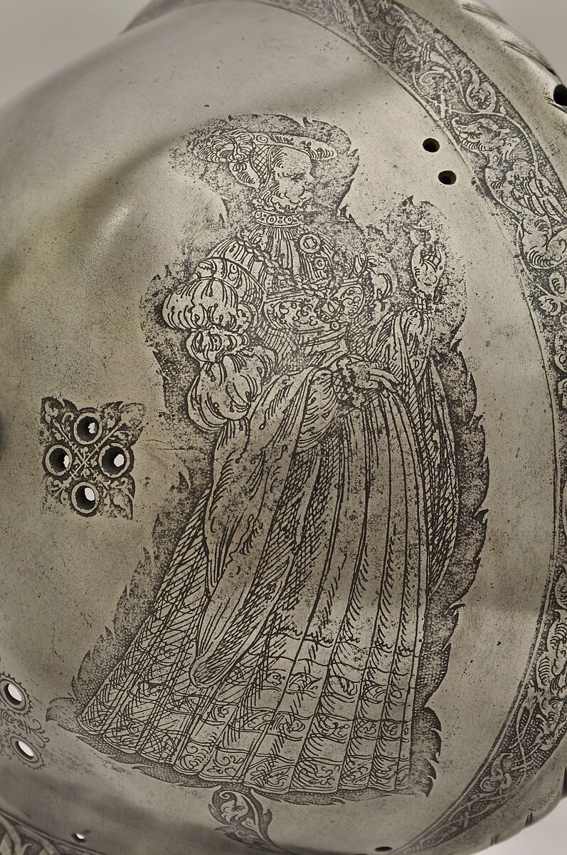 Armet, Attributed to Kolman Helmschmid (German, Augsburg 1471–1532), Steel, gold, German, Augsburg