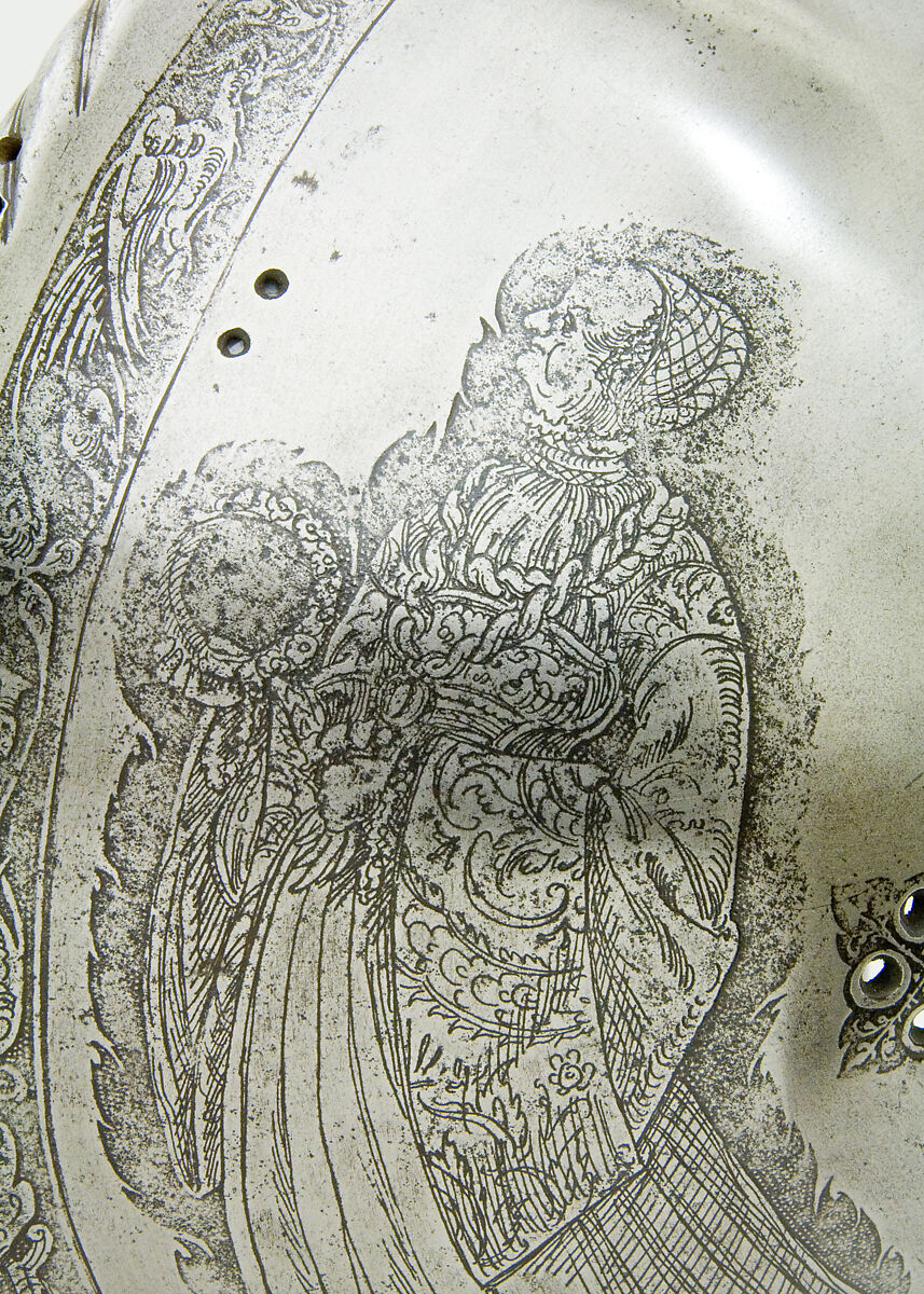 Armet, Attributed to Kolman Helmschmid (German, Augsburg 1471–1532), Steel, gold, German, Augsburg