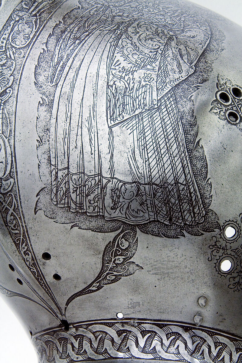 Armet, Attributed to Kolman Helmschmid (German, Augsburg 1471–1532), Steel, gold, German, Augsburg