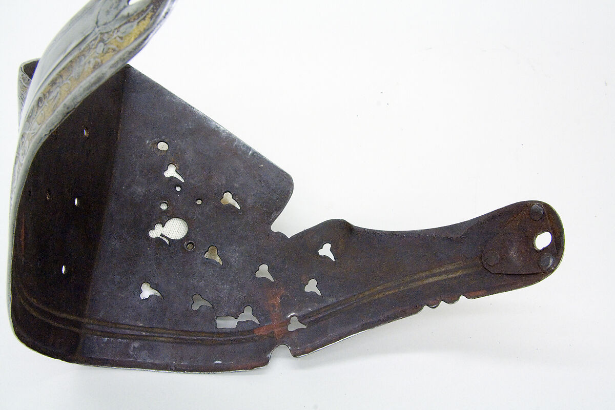 Armet, Attributed to Kolman Helmschmid (German, Augsburg 1471–1532), Steel, gold, German, Augsburg