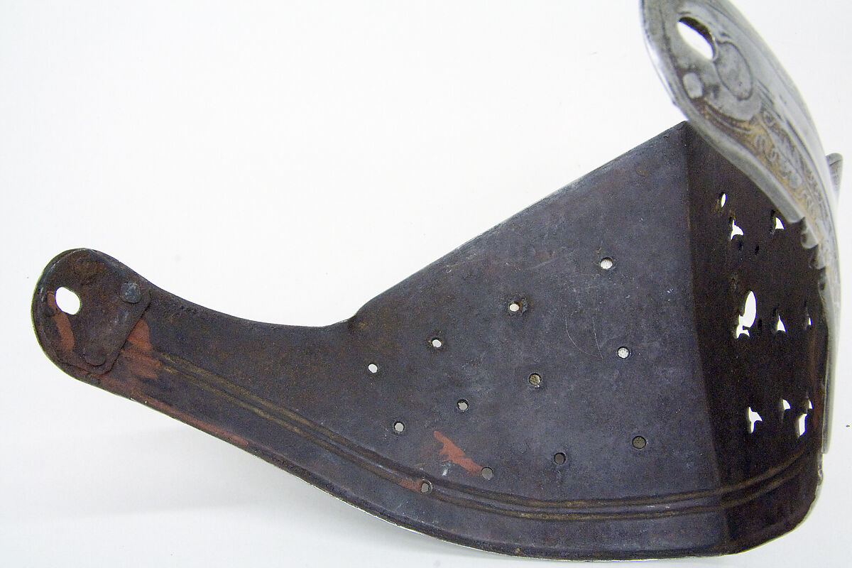 Armet, Attributed to Kolman Helmschmid (German, Augsburg 1471–1532), Steel, gold, German, Augsburg