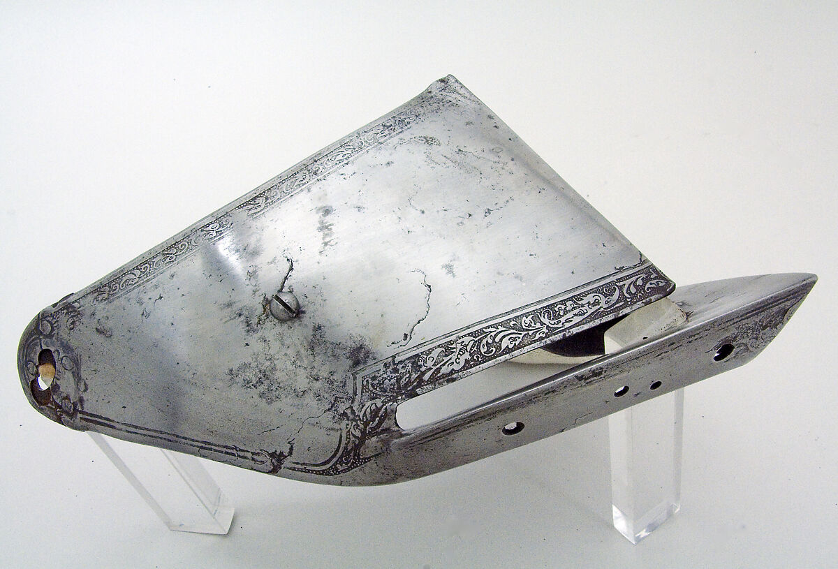 Armet, Attributed to Kolman Helmschmid (German, Augsburg 1471–1532), Steel, gold, German, Augsburg