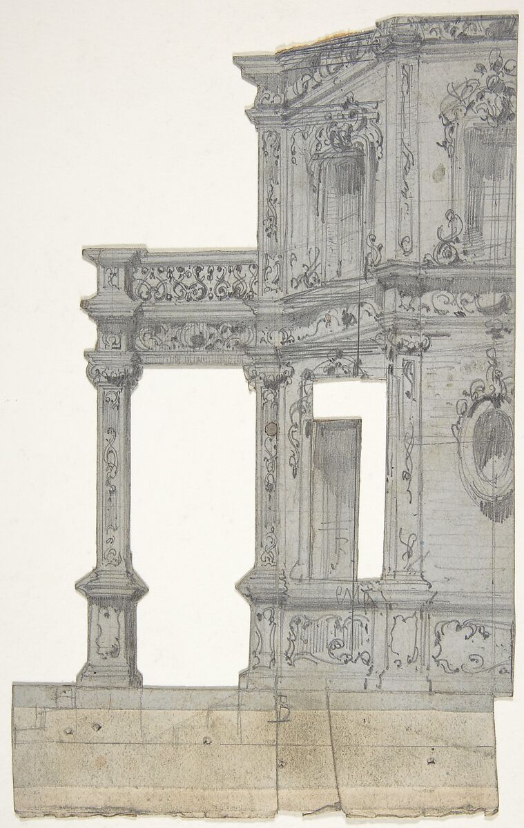 Design for a Stage Set at the Opéra, Paris, Eugène Cicéri (French, Paris 1813–1890 Fontainebleau), Graphite 