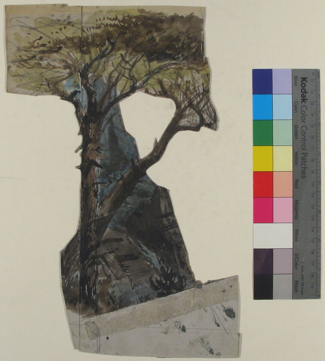 Design for a Stage Set at the Opéra, Paris, Eugène Cicéri (French, Paris 1813–1890 Fontainebleau), Watercolor over graphite