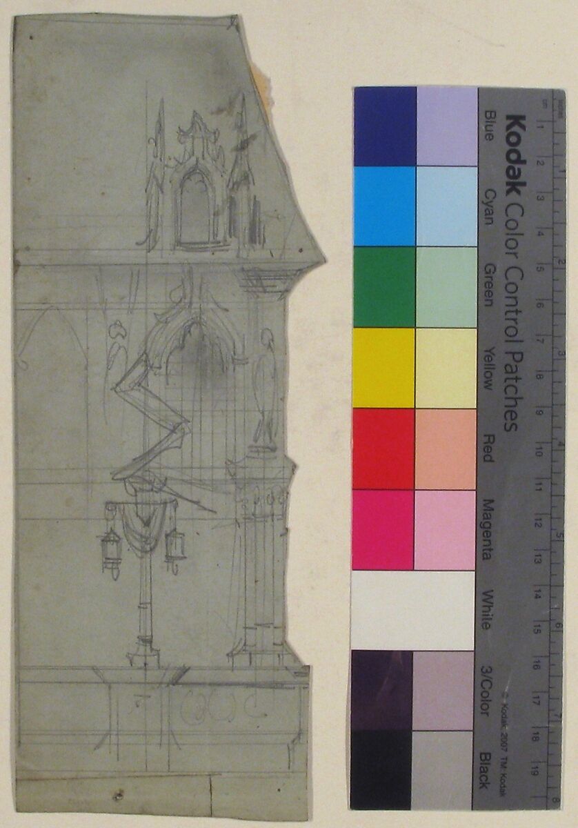 Design for a Stage Set at the Opéra, Paris, Eugène Cicéri (French, Paris 1813–1890 Fontainebleau), Graphite