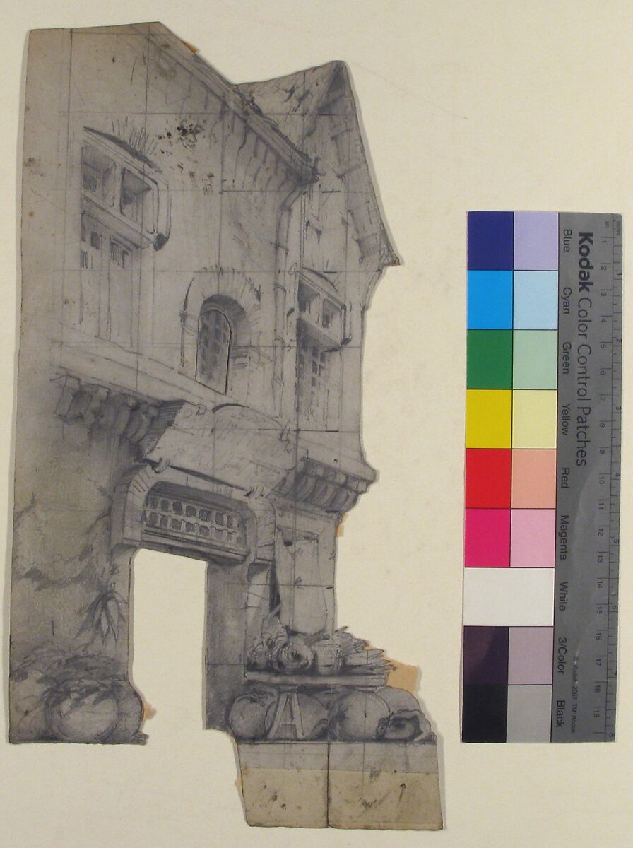 Design for a Stage Set at the Opéra, Paris, Eugène Cicéri (French, Paris 1813–1890 Fontainebleau), Graphite