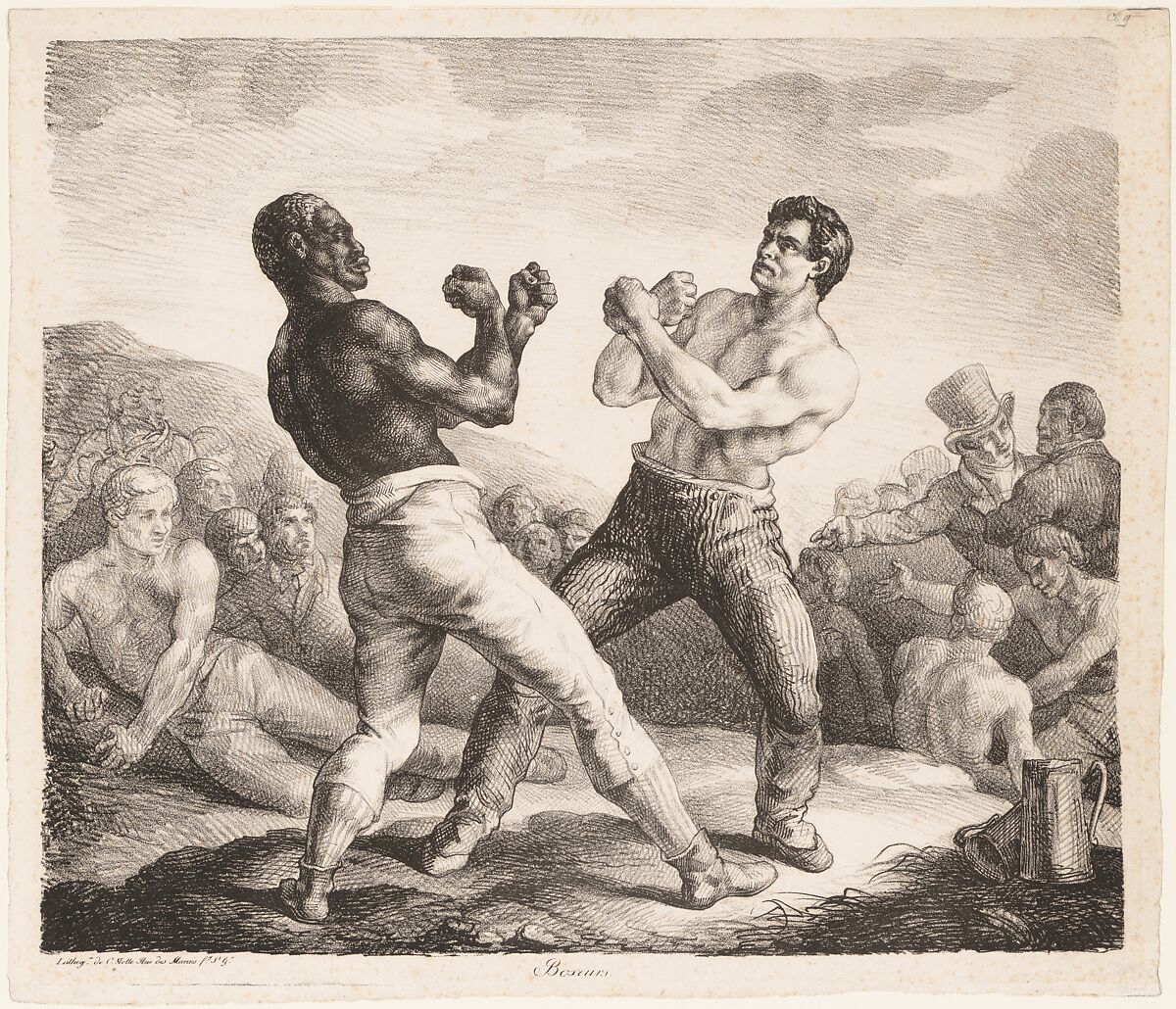 Boxers, Théodore Gericault (French, Rouen 1791–1824 Paris), Lithograph 