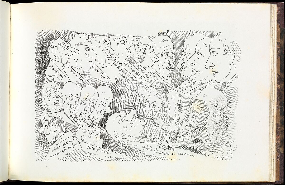 Essais d'autographie/ Essai de physiognomie, Written by Rodolphe Töpffer (Swiss, 1799–1846), Lithograph