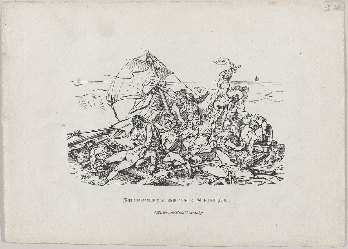 Shipwreck of the Meduse, Théodore Gericault (French, Rouen 1791–1824 Paris), Lithograph 