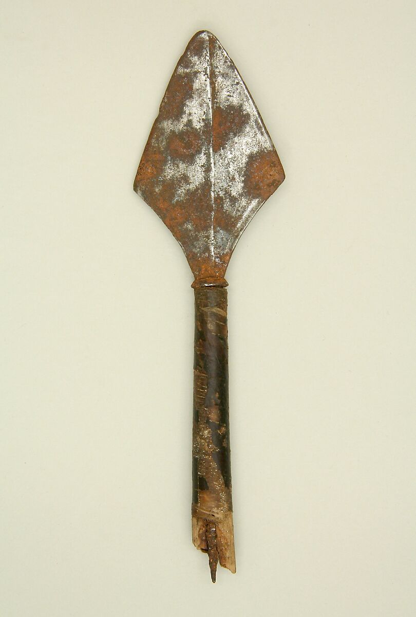 Arrowhead, Iron, reed, sinew, bark, probably Tibetan or Chinese