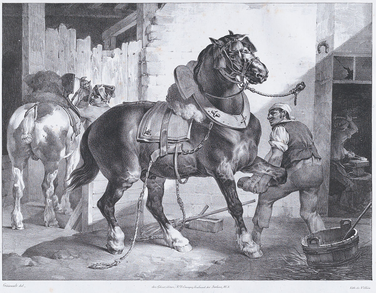 The French Blacksmith, Théodore Gericault (French, Rouen 1791–1824 Paris), Lithograph 