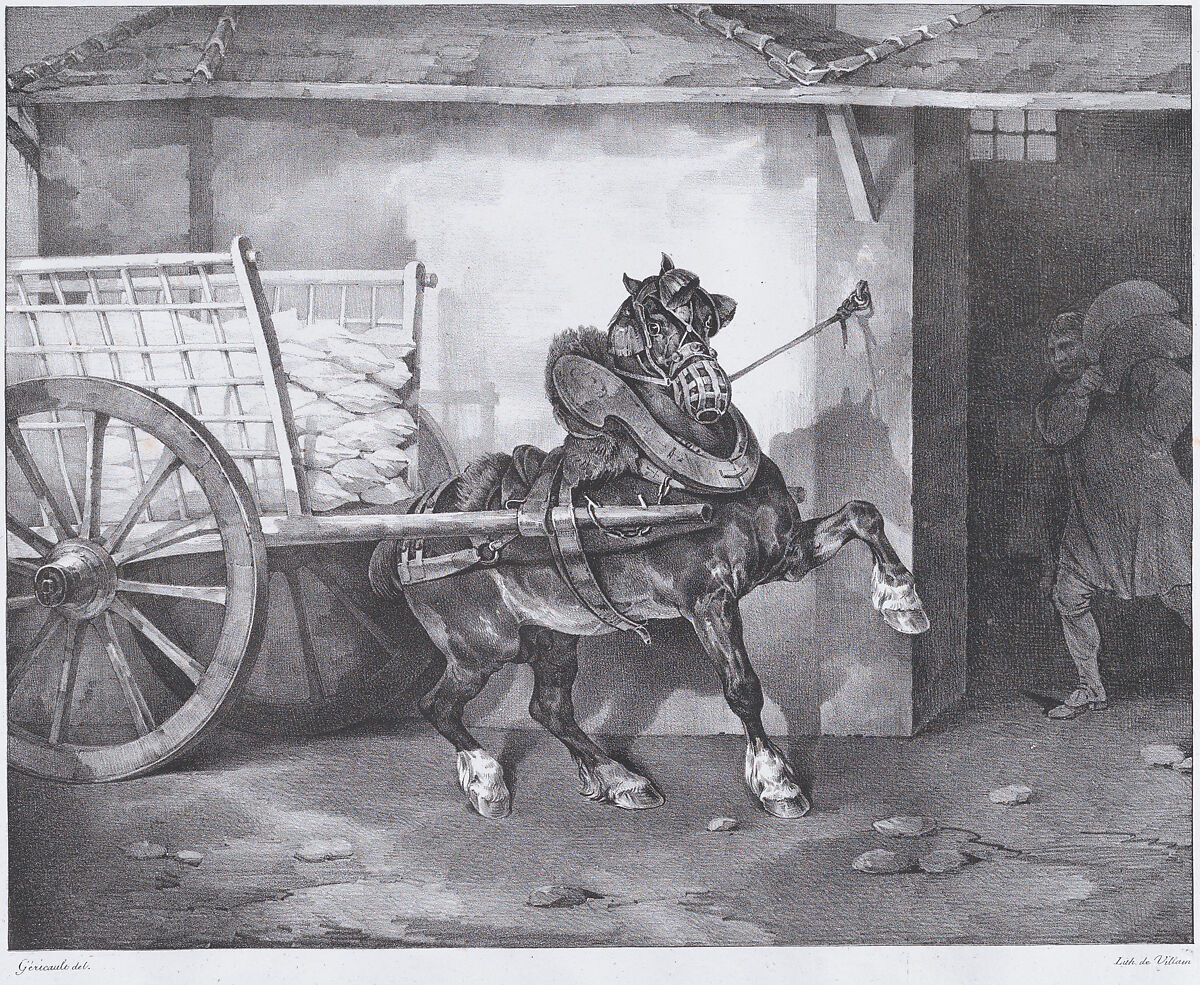 The Plastermaker's Horse, Théodore Gericault (French, Rouen 1791–1824 Paris), Lithograph 