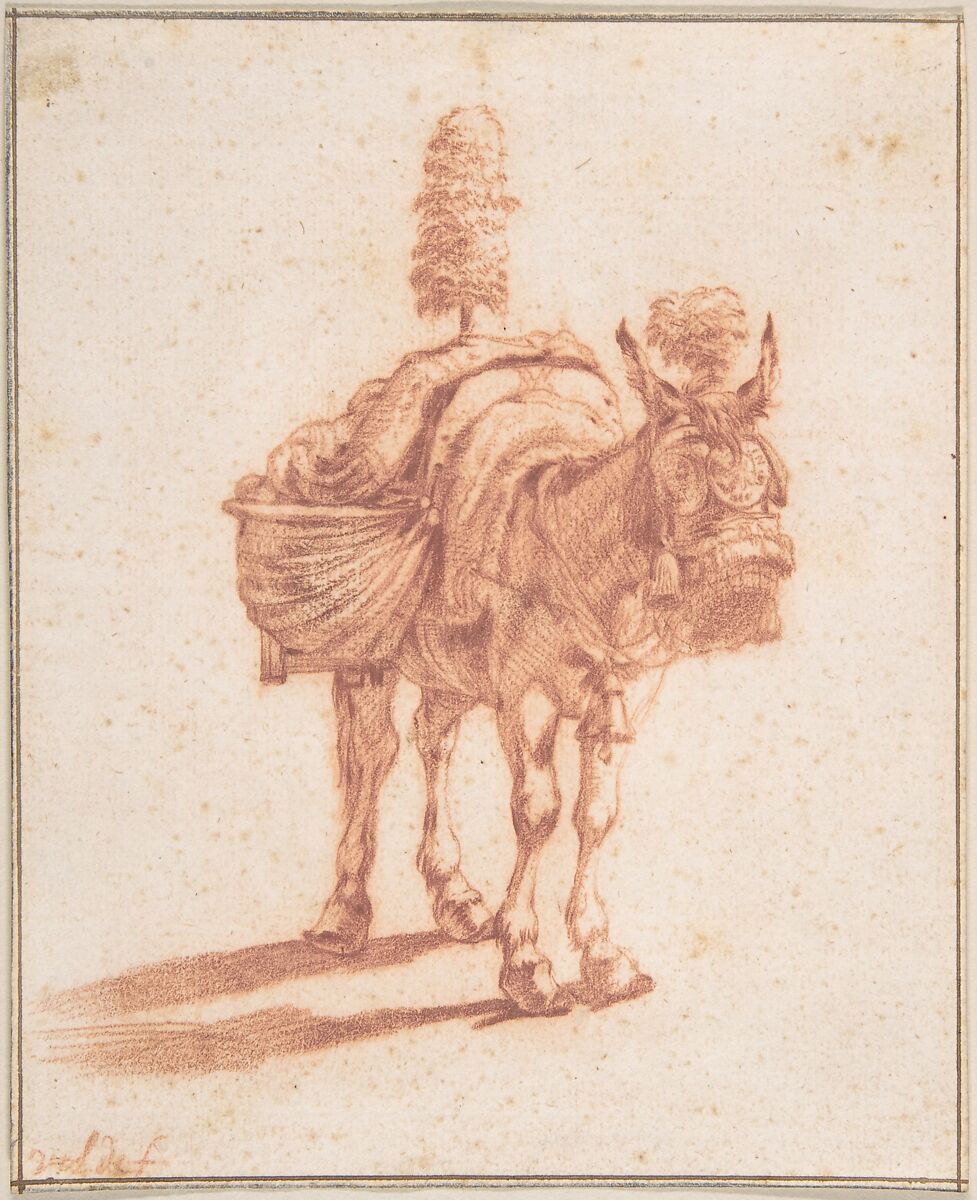 A Donkey, Adriaen van de Velde (Dutch, Amsterdam 1636–1672 Amsterdam), Red chalk 