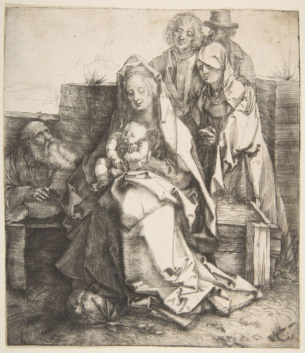 The Holy Family, Albrecht Dürer (German, Nuremberg 1471–1528 Nuremberg), Drypoint 