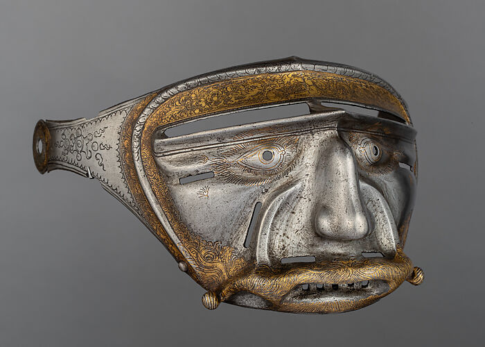 Mask Visor in Form of a Human Face