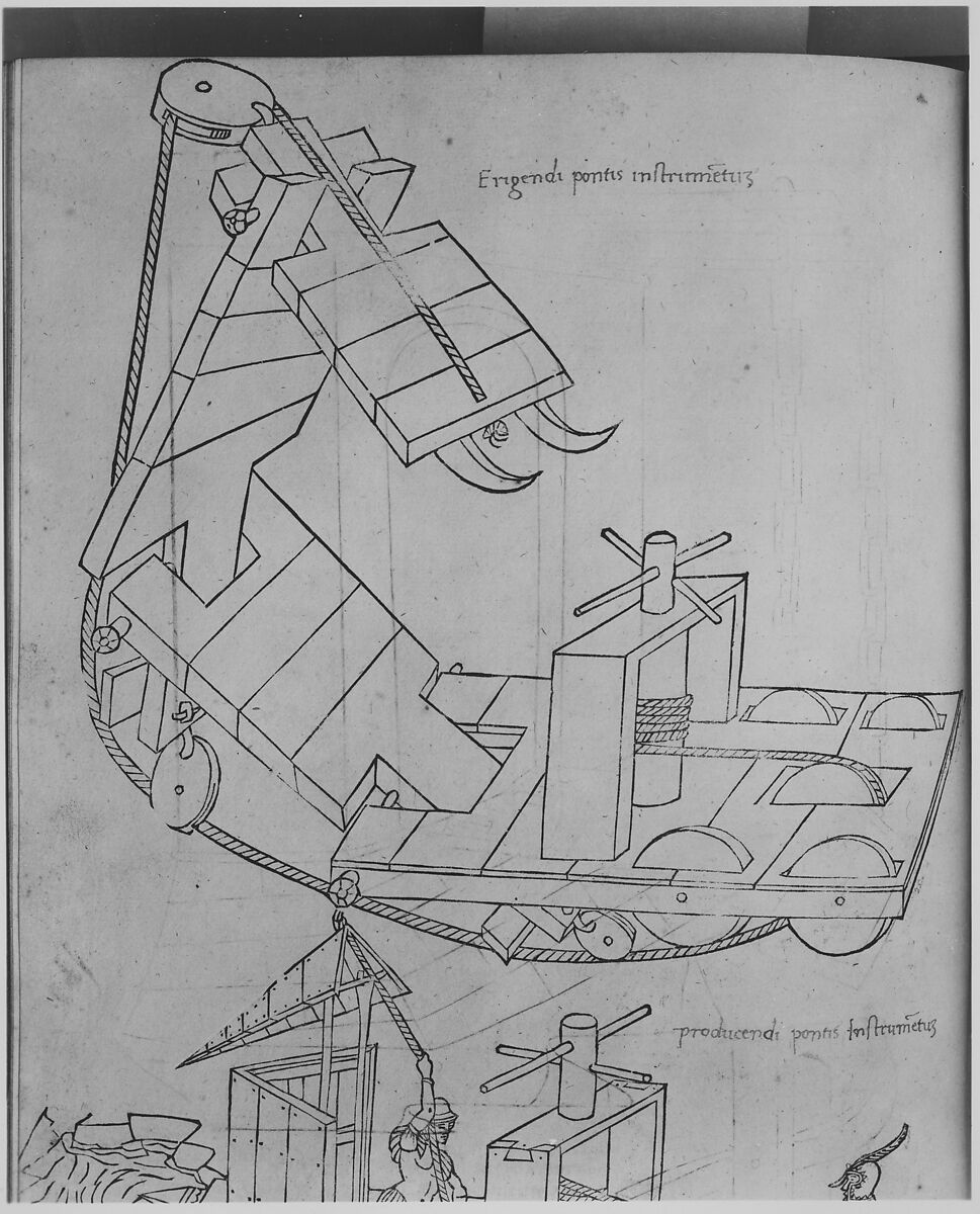 De Re Militari (On the Military Arts), Roberto Valturio (Italian, Rimini 1405–1475 Rimini), Printed book with 82 woodcut illustrations impressed by hand; illuminated initials and descriptive captions also added by hand