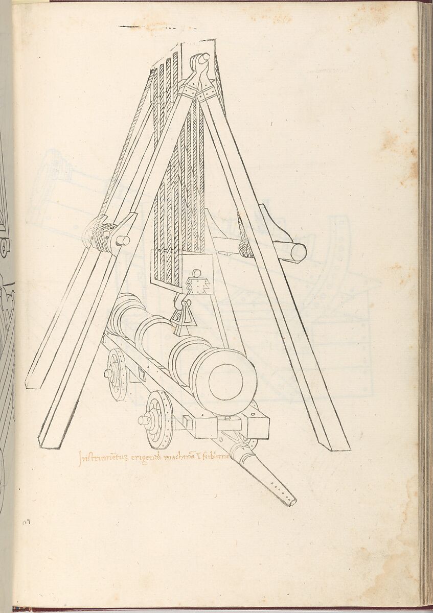 De Re Militari (On the Military Arts), Roberto Valturio (Italian, Rimini 1405–1475 Rimini), Printed book with 82 woodcut illustrations impressed by hand; illuminated initials and descriptive captions also added by hand