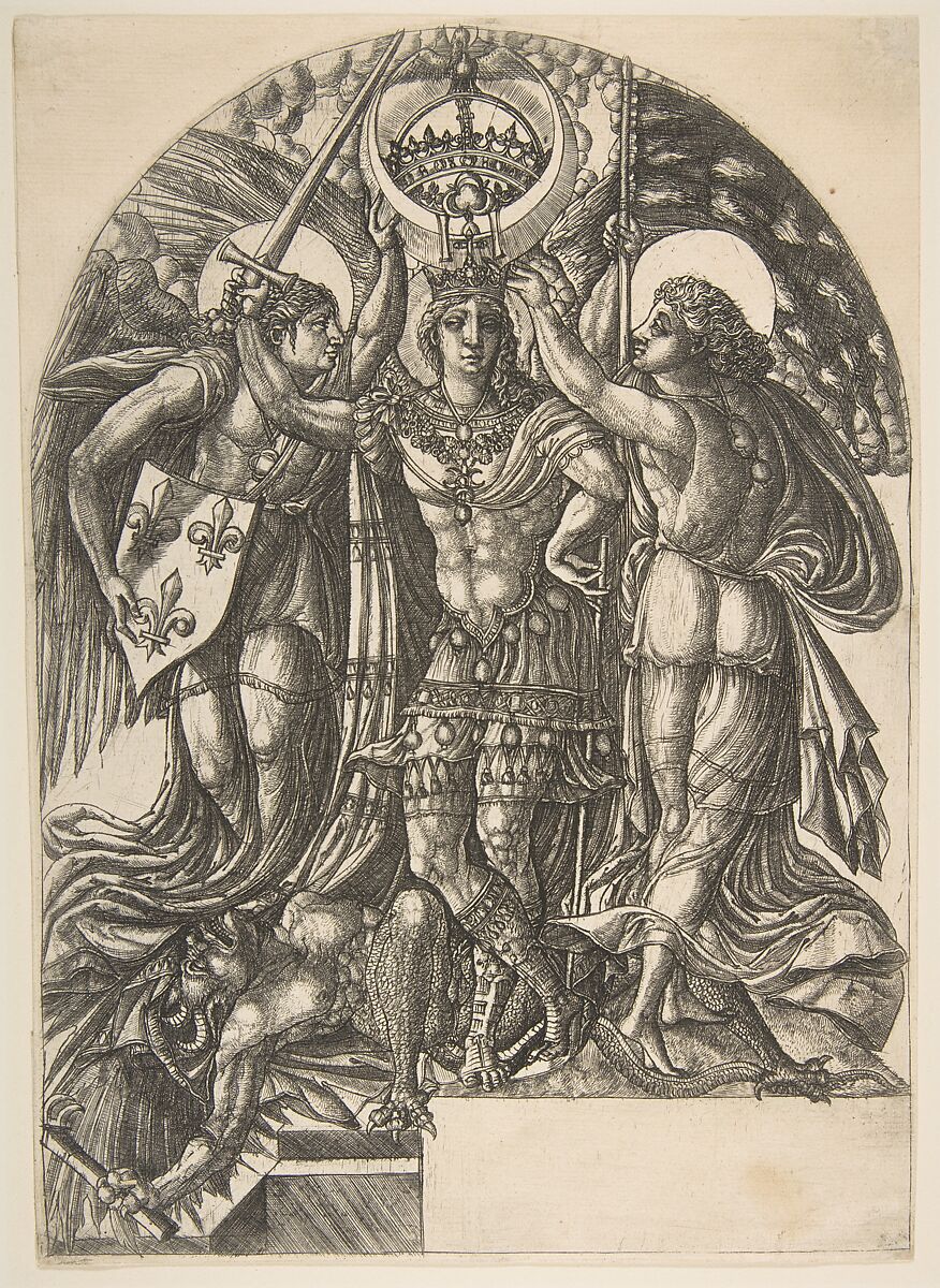 Henri II, King of France, Between France and Fame, Jean Duvet (French, ca. 1485–after 1561), Engraving 