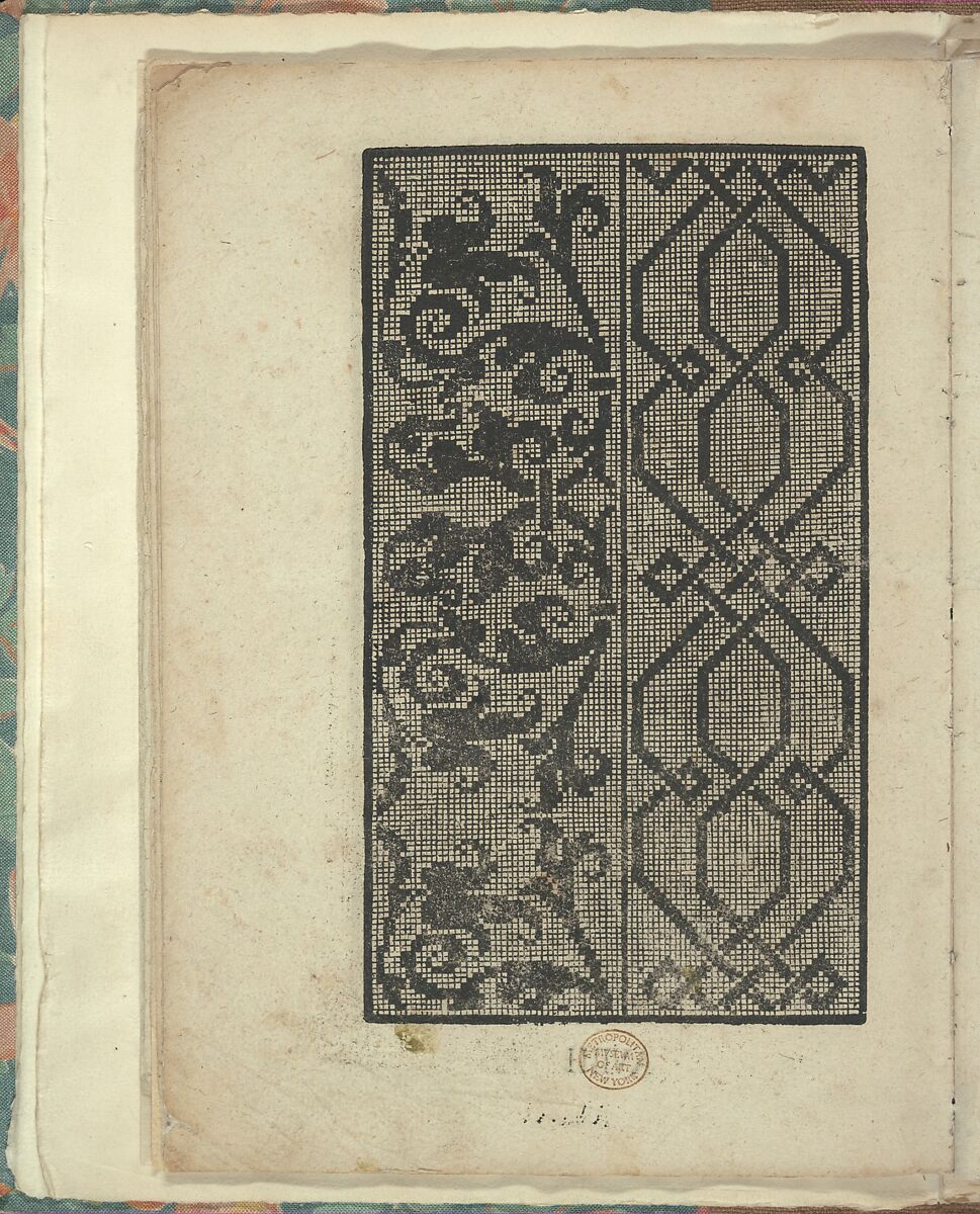 Opera Nova Universali intitulata Corona di racammi, Giovanni Andrea Vavassore (Italian, active Venice 1530–1573)  , Venice, Woodcut