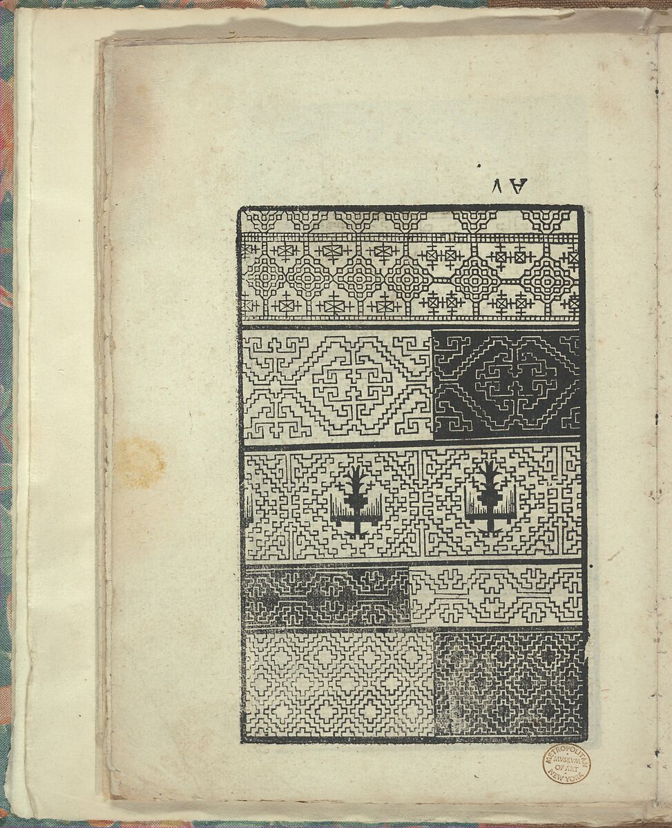 Opera Nova Universali intitulata Corona di racammi, Giovanni Andrea Vavassore (Italian, active Venice 1530–1573)  , Venice, Woodcut