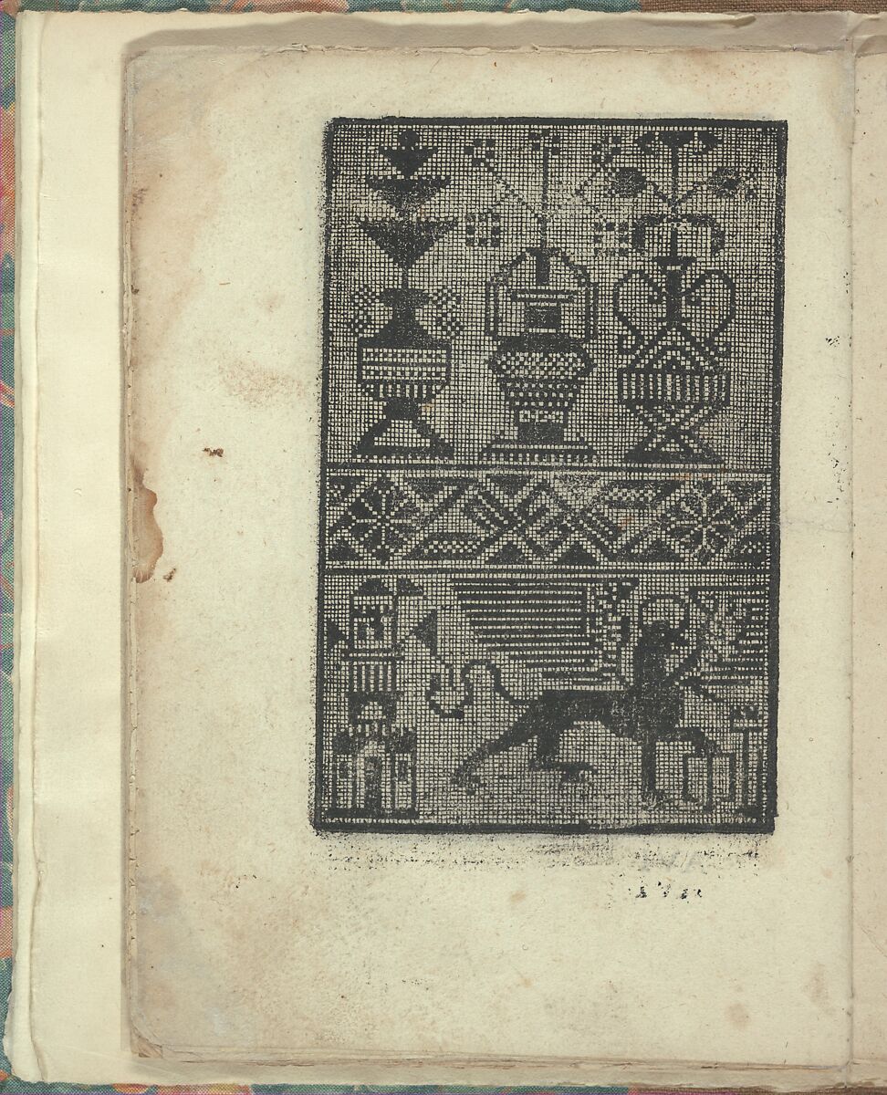 Opera Nova Universali intitulata Corona di racammi, Giovanni Andrea Vavassore (Italian, active Venice 1530–1573)  , Venice, Woodcut