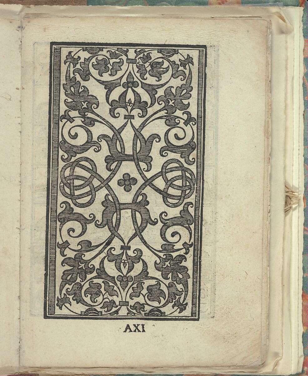 Opera Nova Universali intitulata Corona di racammi, Giovanni Andrea Vavassore (Italian, active Venice 1530–1573)  , Venice, Woodcut