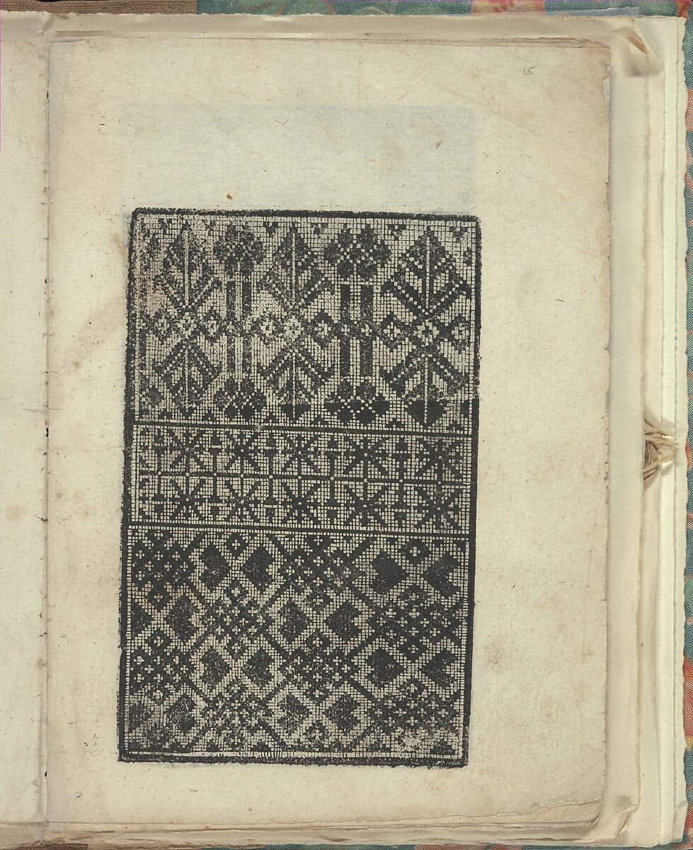 Opera Nova Universali intitulata Corona di racammi, Giovanni Andrea Vavassore (Italian, active Venice 1530–1573)  , Venice, Woodcut