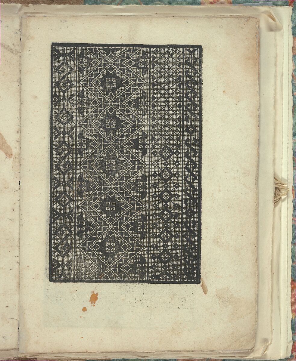 Opera Nova Universali intitulata Corona di racammi, Giovanni Andrea Vavassore (Italian, active Venice 1530–1573)  , Venice, Woodcut