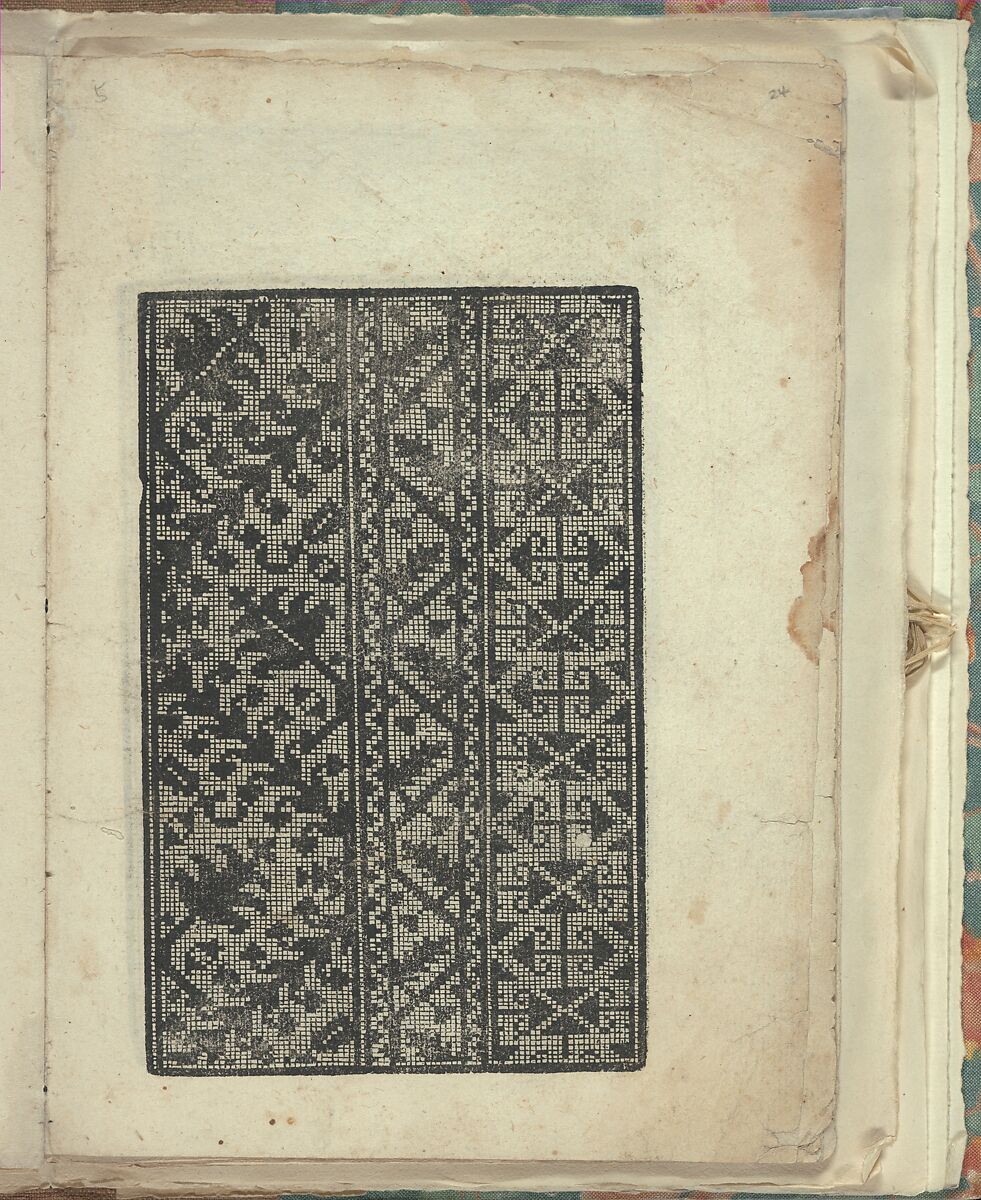 Opera Nova Universali intitulata Corona di racammi, Giovanni Andrea Vavassore (Italian, active Venice 1530–1573)  , Venice, Woodcut