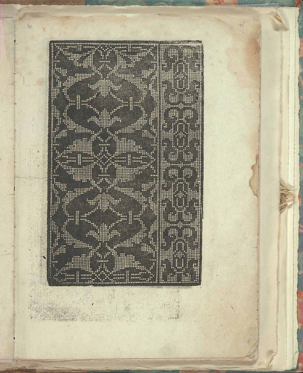 Opera Nova Universali intitulata Corona di racammi, Giovanni Andrea Vavassore (Italian, active Venice 1530–1573)  , Venice, Woodcut