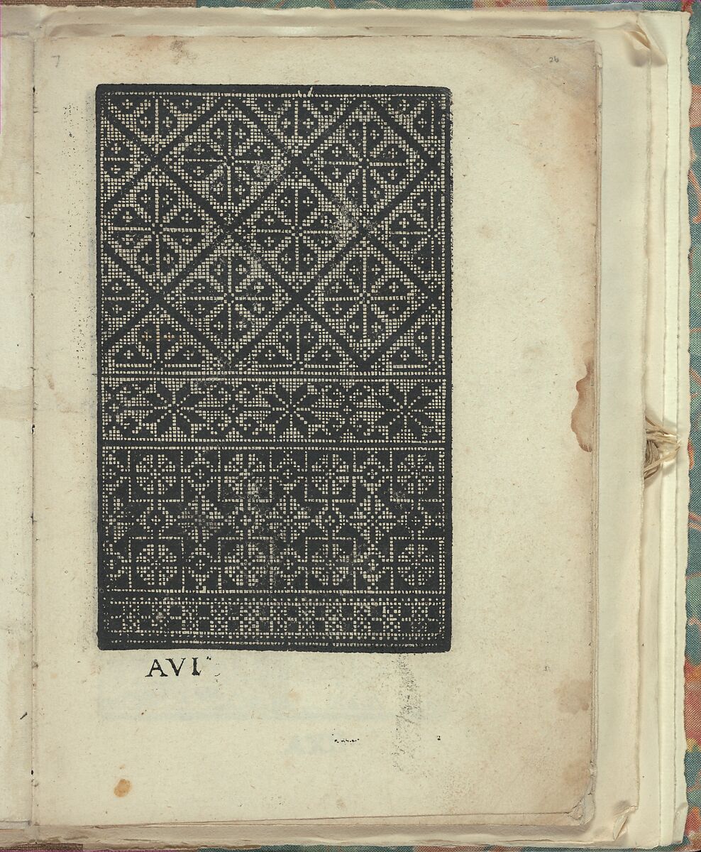 Opera Nova Universali intitulata Corona di racammi, Giovanni Andrea Vavassore (Italian, active Venice 1530–1573)  , Venice, Woodcut