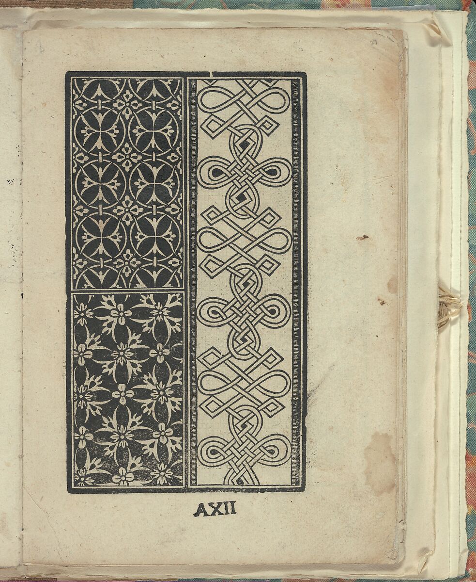 Opera Nova Universali intitulata Corona di racammi, Giovanni Andrea Vavassore (Italian, active Venice 1530–1573)  , Venice, Woodcut