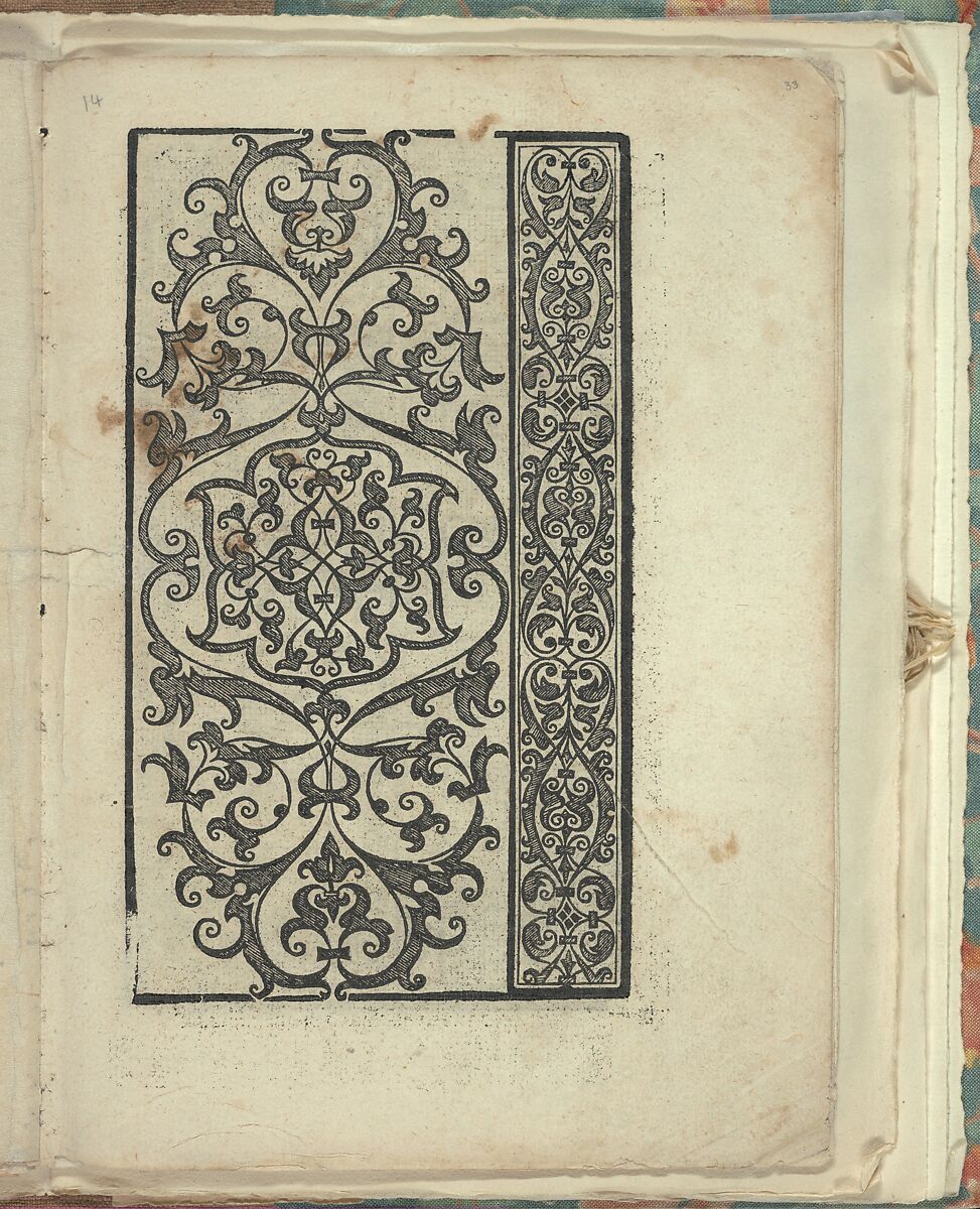 Opera Nova Universali intitulata Corona di racammi, Giovanni Andrea Vavassore (Italian, active Venice 1530–1573)  , Venice, Woodcut