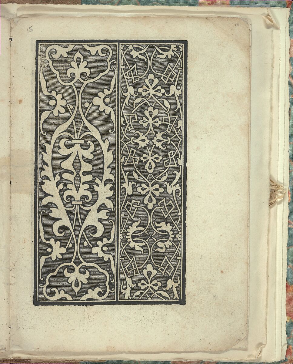 Opera Nova Universali intitulata Corona di racammi, Giovanni Andrea Vavassore (Italian, active Venice 1530–1573)  , Venice, Woodcut