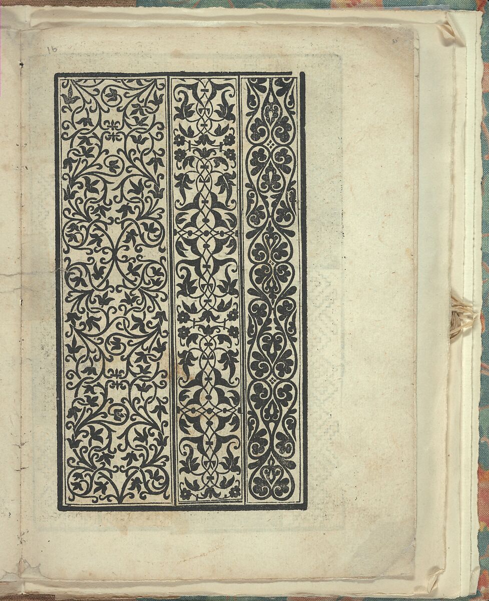 Opera Nova Universali intitulata Corona di racammi, Giovanni Andrea Vavassore (Italian, active Venice 1530–1573)  , Venice, Woodcut