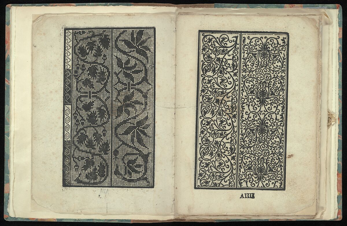 Opera Nova Universali intitulata Corona di racammi, Giovanni Andrea Vavassore (Italian, active Venice 1530–1573)  , Venice, Woodcut